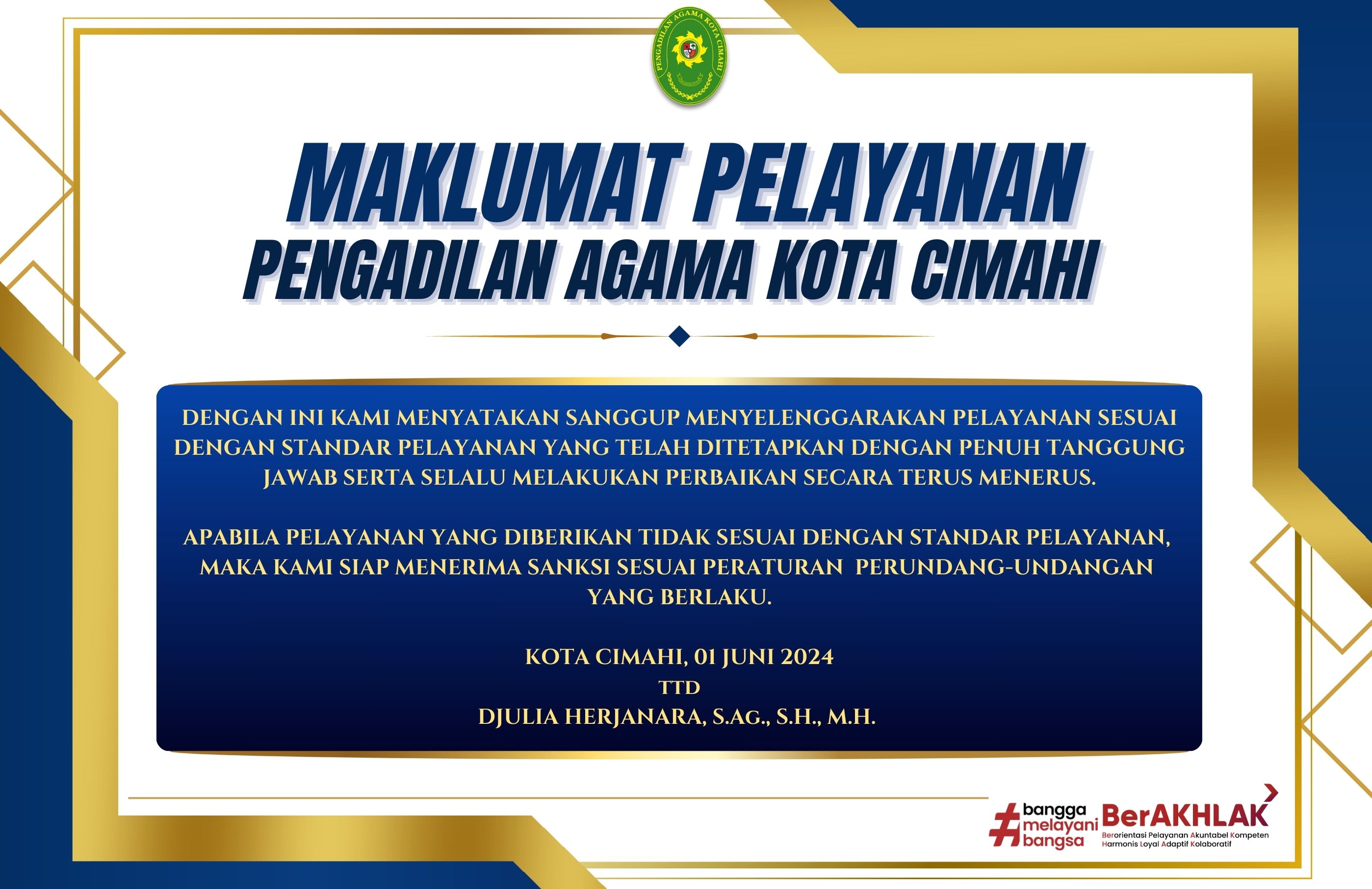 MAKLUMAT PELAYANAN JUNI 2024 